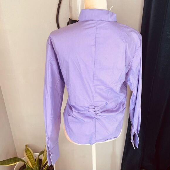 70/21 High-Low Long Sleeve Top, Designer Luxury, Large. Purple, NWT - Picture 11 of 15